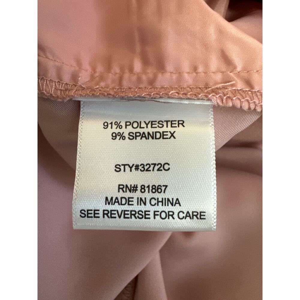 NWT Blue Sol Women's Satin Glitz Button Flare Size 14 Pants Dusty Pink - Picture 4 of 6